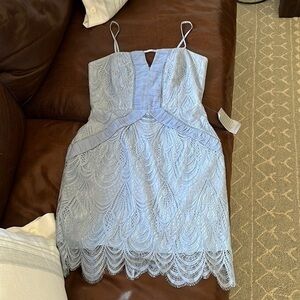 NWT harlyn powder blue lace dress medium